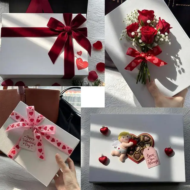 Alt view image 4 of 7 - White Gift Box, 9x6.7x2.75'' Gift Boxes with Lids for Presents