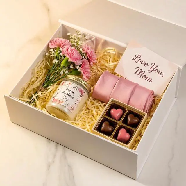 Alt view image 2 of 7 - White Gift Box, 9x6.7x2.75'' Gift Boxes with Lids for Presents