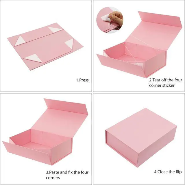 Alt view image 6 of 7 - White Gift Box, 9x6.7x2.75'' Gift Boxes with Lids for Presents