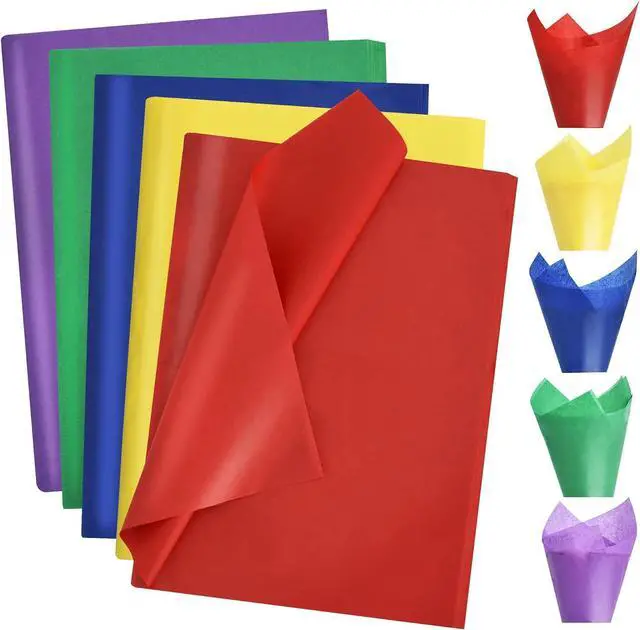 Main image of BEISHIDA 100 Sheets Colorful Tissue Paper Bulk for Gift Wrapping Gift Bags