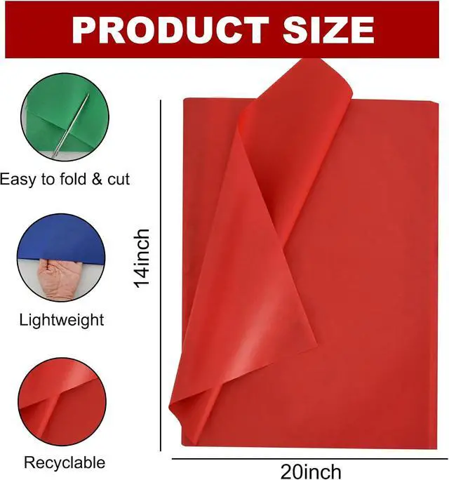 Alt view image 2 of 7 - BEISHIDA 100 Sheets Colorful Tissue Paper Bulk for Gift Wrapping Gift Bags