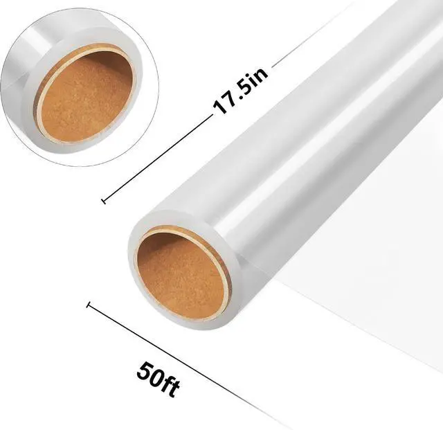 Alt view image 2 of 6 - JOYIT Clear Cellophane Wrap Roll, 50ft x 17.5in, 3 Mil Thick