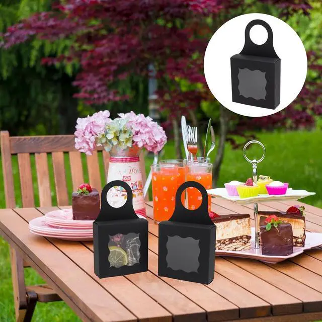 Alt view image 5 of 5 - Pocoxll 25 Pcs Kraft Paper Wine Bottle Box with Visible Window