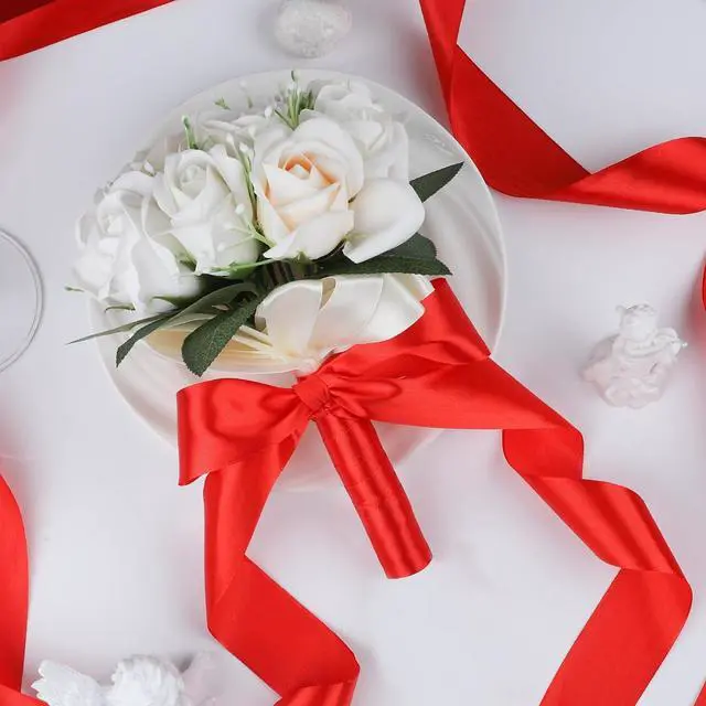 Alt view image 3 of 7 - 100 Yards Ribbon,1-1/2 Inch Red Satin Ribbon,Single Face Satin Ribbons