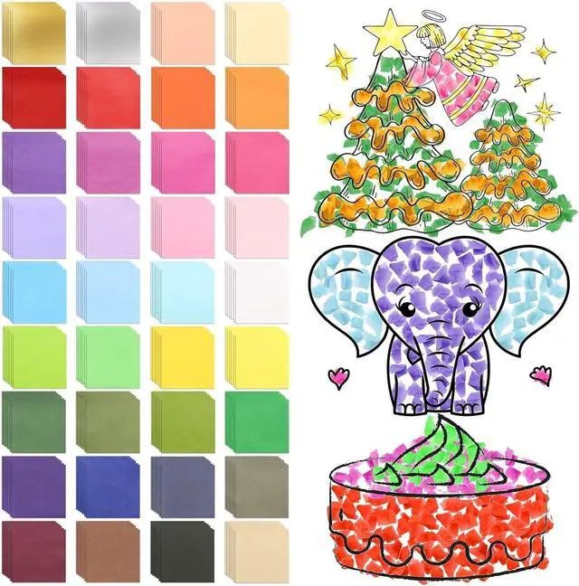 Main image of Jyongmer 10800 PCS 1 Inch Tissue Paper Squares 36 Assorted Colors