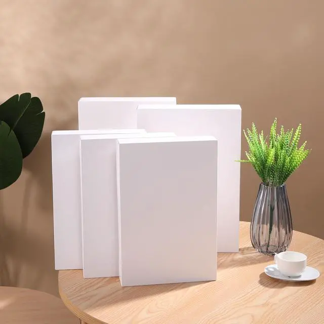 Alt view image 5 of 7 - SUNCOLOR 5 Pack White Gift Boxes with Lids, Assorted Sizes(3 Boxes 14", 2 Boxes 16") Strong Cardboard Shirt Boxes for Christmas, Birthdays, Weddings & Presents