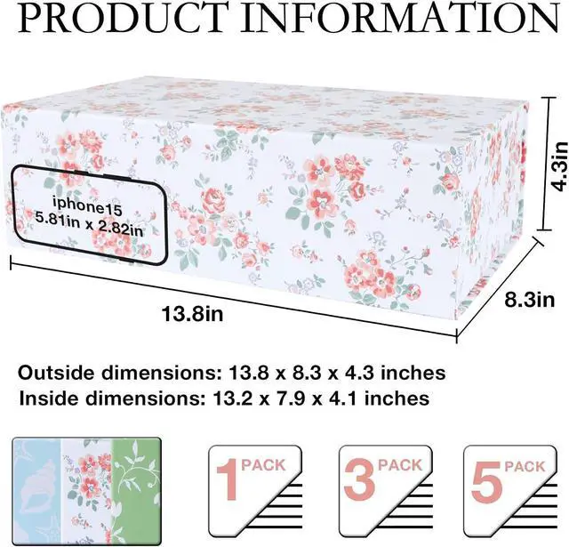 Alt view image 2 of 7 - LFBOX Rose Floral Gift Box with Magnetic Lids 1 Pack
