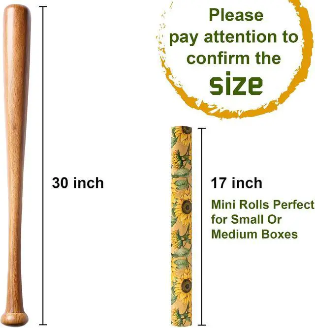 Alt view image 3 of 7 - MAYPLUSS Kraft Sunflowers Gift Wrapping Paper - Vintage Elegant Sunflowers Floral Gift Wrap Paper for Women Birthday, Christmas, Baby Shower, Mothers Day, Thanksgiving, Holiday - 17 Inches X 16.5 Feet