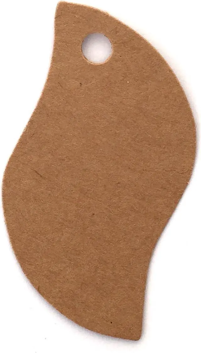 Main image of LWR CRAFTS 100 Hang Tags Leaf with Jute Twines 100ft (1 13/16" x 1 3/16", Kraft)
