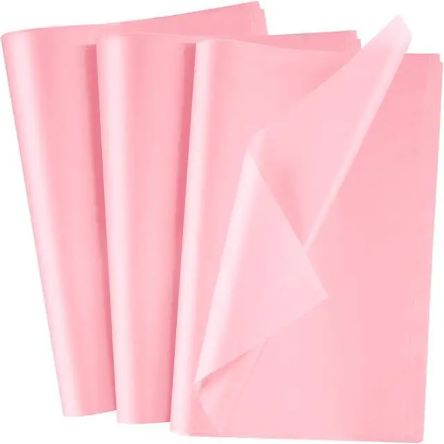 Main image of NEBURORA 100 Sheets Pink Wrapping Tissue Paper Gift Bag Decorative