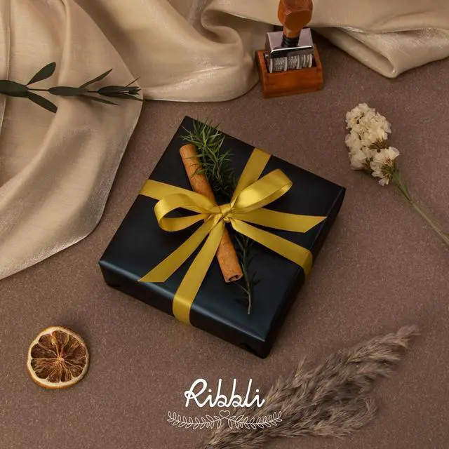 Alt view image 2 of 5 - Ribbli Black Metallic Wrapping Paper Matte Black Solid Color Paper Perfect for Birthday Christmas Baby Shower Wedding Valentine's Day- 17Inch x 394Inch(33Feet)