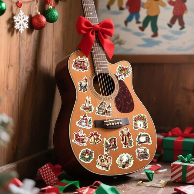 Alt view image 7 of 7 - 108pcs Christmas Stickers for Crafts, Party Favors & Gifts - Christmas Tree Ornaments, Cards, Scrapbooking | Winter Holiday Sticker Sheets (Santa, Snowman, Gift Tags)