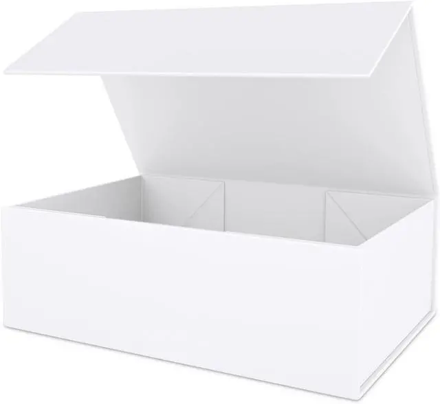 Main image of White Gift Box 10" x 6" x 3", Magnetic Closure Lid Gift Boxes for Presents