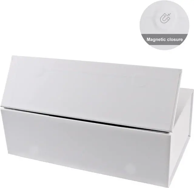 Alt view image 3 of 7 - White Gift Box 10" x 6" x 3", Magnetic Closure Lid Gift Boxes for Presents