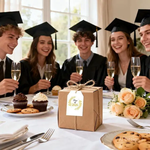 Alt view image 5 of 7 - Joycraft Graduation Gift Tags, 50Pcs Congrats Grad Tags with String, 3.3x2.1 in Class of 2026 Gift Wrap Hangtags, White Personalized Paper Labels for Graduation Ceremonies Party Favors Decor