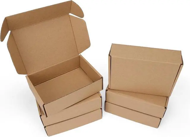 Main image of PHAREGE 6 Pack 7x5x2 inch Small Shipping Boxes, Brown Mailing Boxes