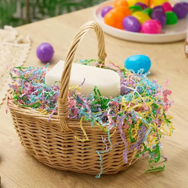 Alt view image 5 of 7 - JOYIN 8 oz Easter Grass Shredded Paper, Recyclable Paper Grass, Shred Raffia Crinkle Cut for Basket Filler Stuffers, Easter Egg Hunt Crafts Decor, Party Favors, Box Bags Gift Wrapping Decoration