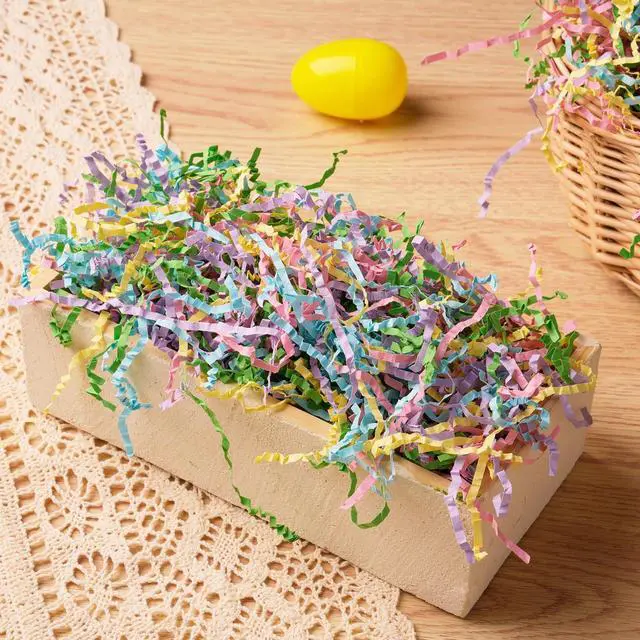 Alt view image 6 of 7 - JOYIN 8 oz Easter Grass Shredded Paper, Recyclable Paper Grass, Shred Raffia Crinkle Cut for Basket Filler Stuffers, Easter Egg Hunt Crafts Decor, Party Favors, Box Bags Gift Wrapping Decoration