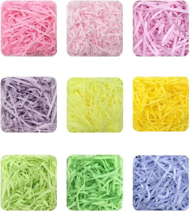 Alt view image 4 of 4 - Ankelesz Easter Basket Filler Paper Shred, Shredded Grass Stuffer Crinkle Confetti Raffia Paper Gift Box Filler for DIY Gift Wrapping (Yellow)
