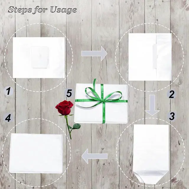 Alt view image 7 of 7 - 100 Sheets White Tissue Paper Artdly 14 x 20 Inches Recyclable White Wrapping Paper Bulk for Weddings Birthday DIY Project Festival Wrapping Crafts Decor