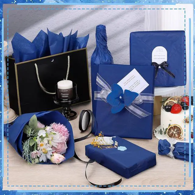 Alt view image 4 of 7 - woric 160 Sheets Navy Tissue Paper for Gift Bags 20 X 14 Inches