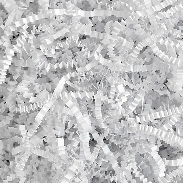 Main image of 1LB Crinkle Cut Paper Shred Filler for Gift Box Bag and Basket On Holidays (White)