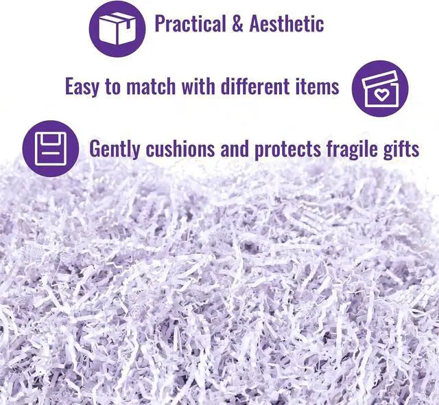 Alt view image 4 of 7 - Smilco Crinkle Paper Filler, 10OZ - Ideal for Gift Baskets, Boxes (Christmas, Weddings, Birthdays) - Crinkle Cut & Shredded for Wrapping, Crafts (White)