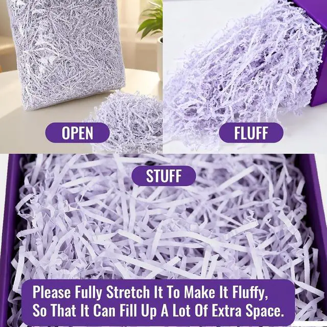 Alt view image 5 of 7 - Smilco Crinkle Paper Filler, 10OZ - Ideal for Gift Baskets, Boxes (Christmas, Weddings, Birthdays) - Crinkle Cut & Shredded for Wrapping, Crafts (White)