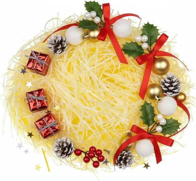 Alt view image 2 of 7 - Zonon 9oz Easter Grass Basket Filler Raffia Paper Shreds Stuffers Craft Tissue Raffia Filler Grass for Gift Packaging Easter Egg Hunt Party Favors Decoration(Light Yellow)