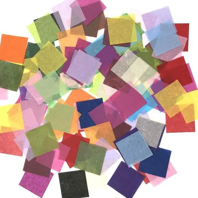 Alt view image 2 of 7 - 3000 Pcs Tissue Paper Squares 2 Inch x 2 inch Rainbow Tissue Mosaic Squares for Arts Crafts DIY Projects Scrunch Art Classroom Activities and More- 30 Assorted Colors