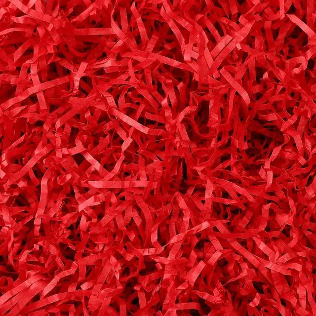 Main image of MARFOREVER 200g/7oz Red Crinkle Shredded Paper Filler for Gift Baskets