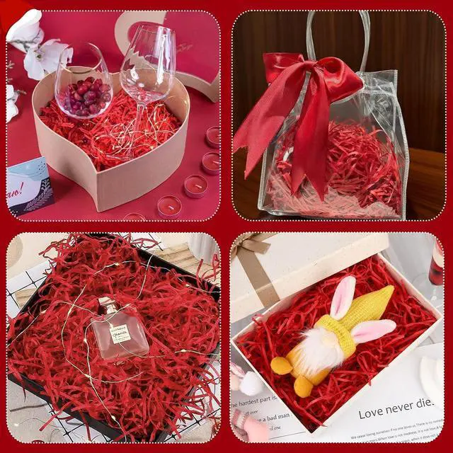 Alt view image 7 of 7 - MARFOREVER 200g/7oz Red Crinkle Shredded Paper Filler for Gift Baskets