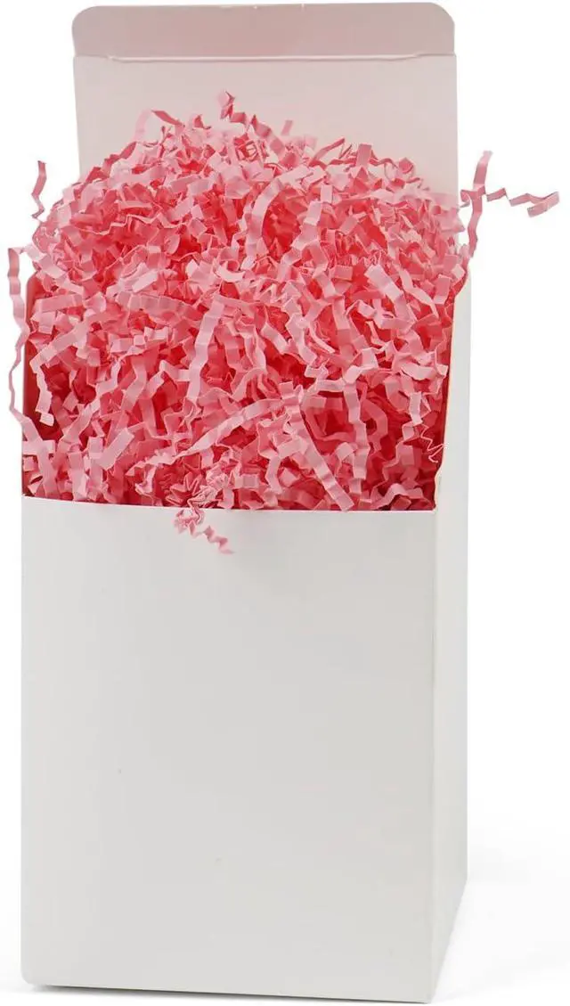Alt view image 3 of 7 - JIWINNER 4oz Pink Crinkle Paper Filler for Gift Wrapping, Ideal for Gift Boxes, Baskets, and Crafts