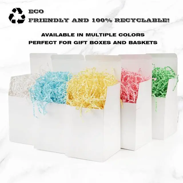 Alt view image 6 of 7 - JIWINNER 4oz Pink Crinkle Paper Filler for Gift Wrapping, Ideal for Gift Boxes, Baskets, and Crafts