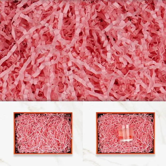 Alt view image 2 of 7 - JIWINNER 4oz Pink Crinkle Paper Filler for Gift Wrapping, Ideal for Gift Boxes, Baskets, and Crafts