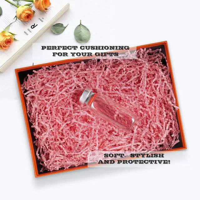 Alt view image 4 of 7 - JIWINNER 4oz Pink Crinkle Paper Filler for Gift Wrapping, Ideal for Gift Boxes, Baskets, and Crafts