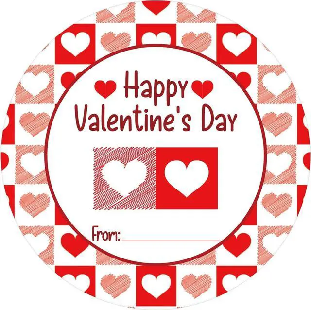 Main image of FaCraft 72PCS Happy Valentine's Day Stickers-Heart Stickers Valentines Day Gift Tags Valentine to from Labels Stickers Valentine's Sticker Envelopes Seal Boxes Cards Valentines Party Favor Decorations