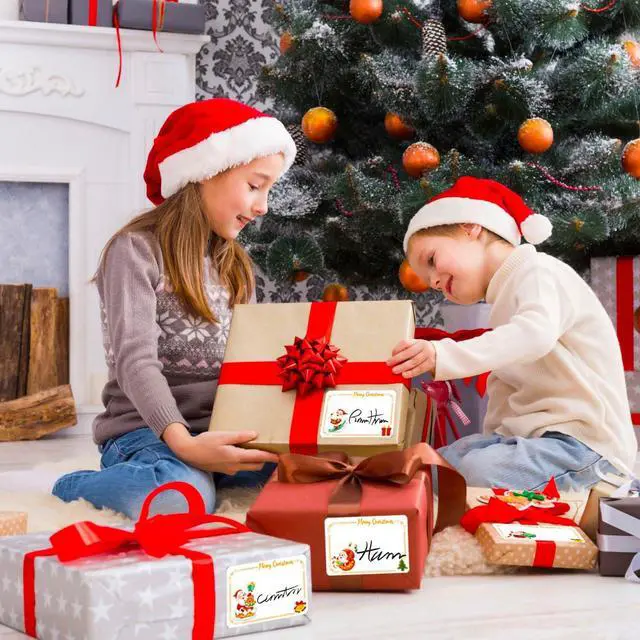 Alt view image 5 of 7 - Christmas Labels Stickers 120Pc Christmas Name Gift Label Xmas Tags Sticker