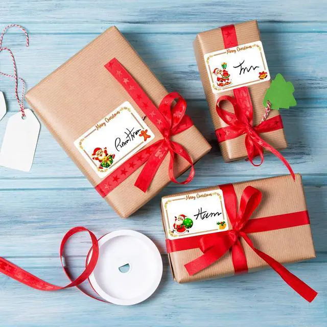 Alt view image 4 of 7 - Christmas Labels Stickers 120Pc Christmas Name Gift Label Xmas Tags Sticker