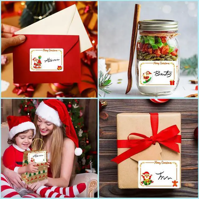 Alt view image 6 of 7 - Christmas Labels Stickers 120Pc Christmas Name Gift Label Xmas Tags Sticker