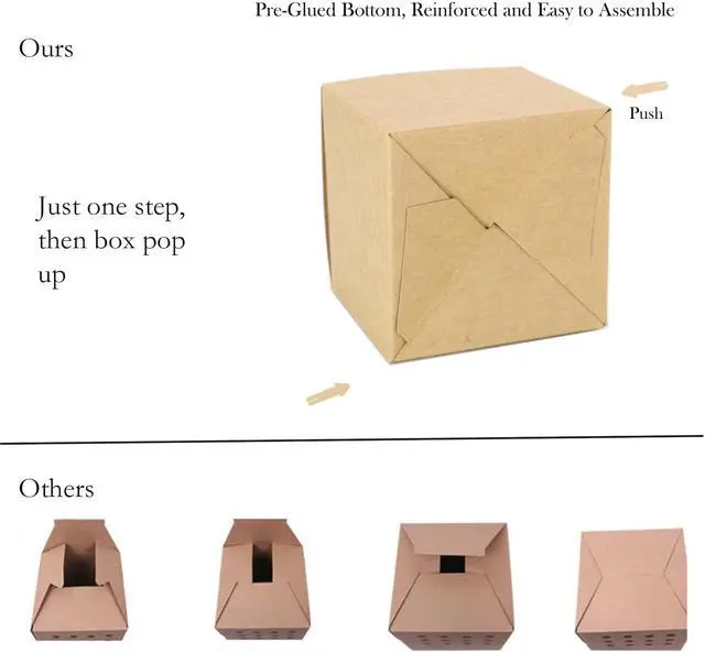 Alt view image 3 of 6 - Oletx 25 Pcs Brown Paper Gift Boxes, Small 3x3x3 inch Gift Box with Lids