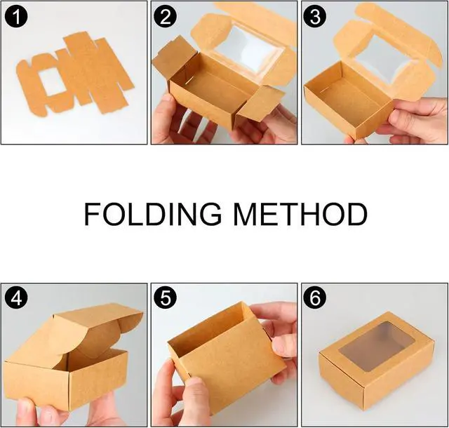 Alt view image 7 of 7 - COTOPHER Soap Box, 30Pcs Packaging Boxes with Window, Kraft Paper, for Handmade Soap, Bakery, Cookies, 3.5x2.35x1.2Inch, Bridal Shower, Wedding, Birthday Gifts