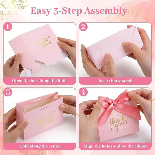 Alt view image 5 of 7 - VGOODALL 24 PCS Thank You Gift Bags, 4.5x3.9x1.8 Inch Mini Party Favor Bags
