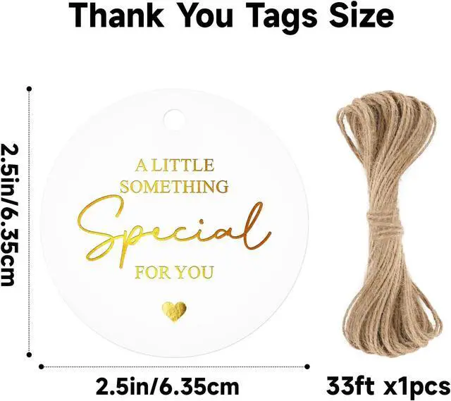 Alt view image 2 of 7 - joycraft 50 Thank You Gift Tags, Gold Foil Something Special for You Tags