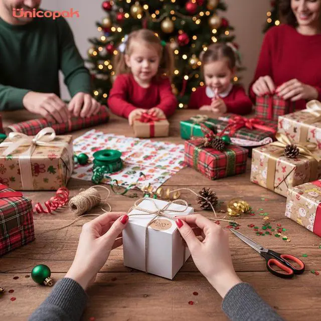 Alt view image 7 of 7 - UnicoPak 10 Pack 5x5x5 Gift Boxes, Sturdy Small White Gift Boxes for Presents, Ornaments, Candles, Mugs, Easy Pop-up Assembly, Ideal for Birthday Christmas Party Business