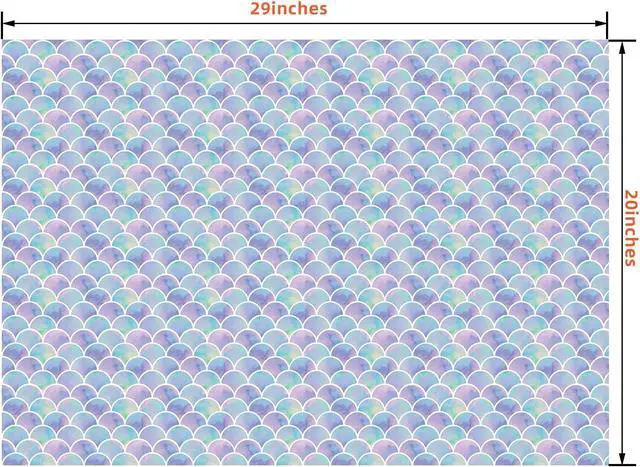 Alt view image 7 of 7 - Birthday Wrapping Paper Folded for Girls Kids Baby Women Mermaid Scale Scallop Galaxy 4 Styles of Gift Wrapping Paper for Weddings Graduation Anniversaries 12 Sheets 20 X 29 Inch