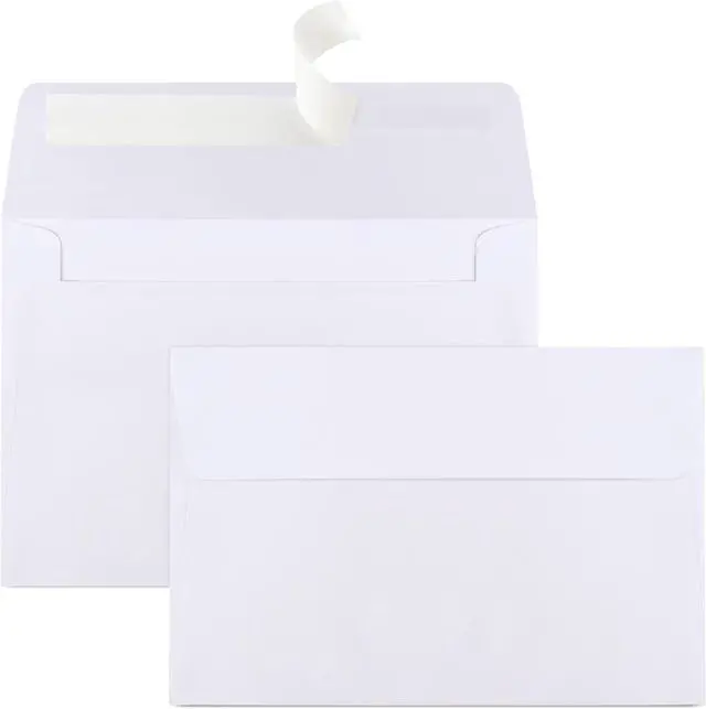 Main image of Joyberg 70 Packs A4 Envelopes, White, 4x6 Photo, Self Seal for Invitations, Weddings, Baby Shower, Photos, Postcards, Greeting Cards, Mailing