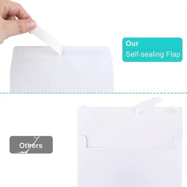 Alt view image 3 of 7 - Joyberg 70 Packs A4 Envelopes, White, 4x6 Photo, Self Seal for Invitations, Weddings, Baby Shower, Photos, Postcards, Greeting Cards, Mailing
