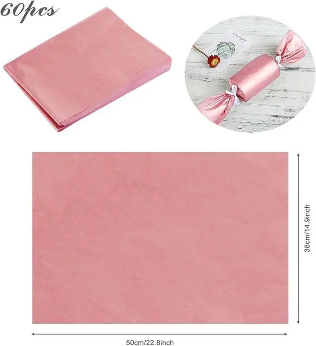 Alt view image 2 of 7 - Naler 60 Sheets Rose Gold Tissue Paper for Gift Bags Wrapping, 14x20 in