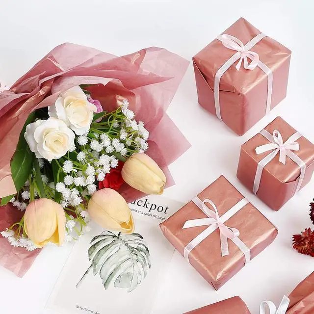 Alt view image 3 of 7 - Naler 60 Sheets Rose Gold Tissue Paper for Gift Bags Wrapping, 14x20 in